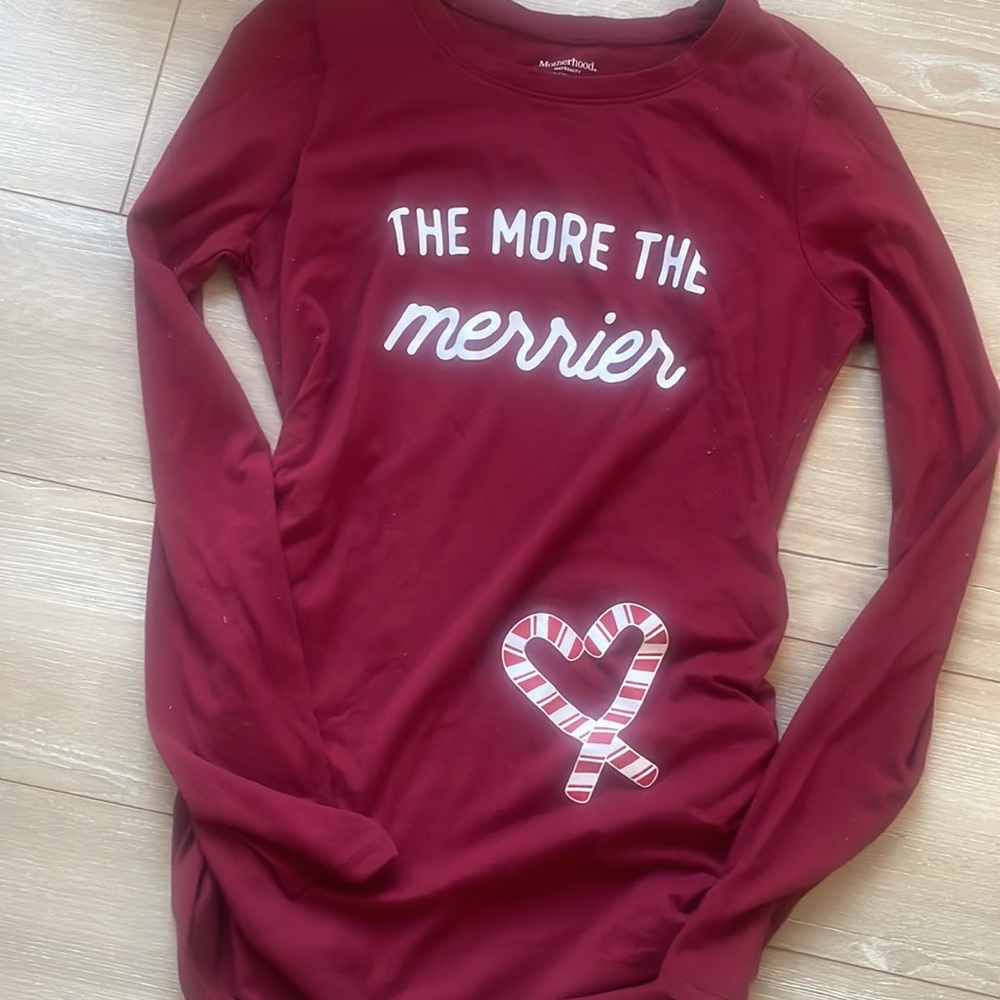 Motherhood Maternity XS More the Merrier Longsleeve Top